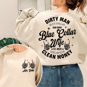 Custom Blue Collar Wives Club Sweatshirt, Blue Collar Shirt, Blue Collar Gift, Trendy Blue Collar Wife Shirt, Gift For Wife,Mothers Day Gift