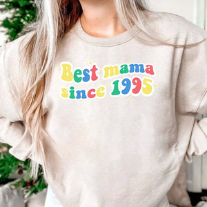 Custom mama sweatshirt, Personalized Best mama shirt, Mother's Day gift, New mom gift, Retro mama hoodie, Customize year of birth Shirt
