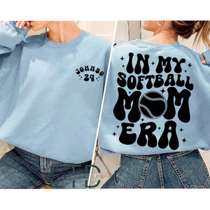 Custom In My Softball Mom Era Shirt, Team Mom Gift, Softball Mom Shirt, Retro Game Day Shirt, In My Era Shirt, Softball Sweatshirt