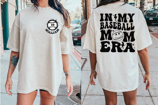 Custom Baseball Mom Sweatshirt, In My Baseball Mom Era Shirt, Game Day Sweater, Sport Mom Shirt, Baseball Lover Shirt, Baseball Mom shirt