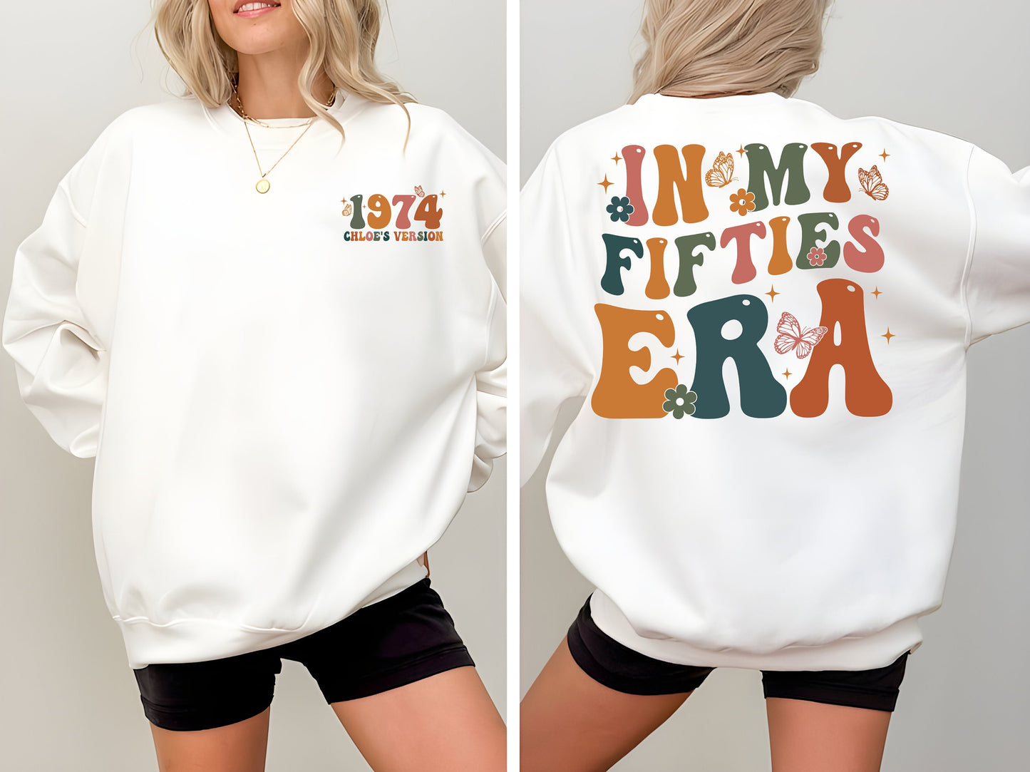 Custom In My Fifties Era Shirt, Comfort Colors 50th Birthday Sweatshirt, In My Fifties Era Tee, Personalized Birthday Shirt, 50th Birthday
