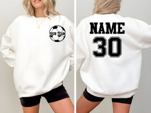 Custom Soccer Sweatshirt, Personalized Soccer Sweat, Soccer Team Name Hoodie, Soccer Sweat,Game Day Goodie, Soccer Mom Hoodie, Soccer Hoodie