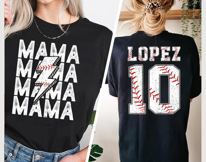 Custom Baseball Mom Shirt, custom In My Baseball Mom Era Shirt, Baseball Numbers Tshirt, Baseball Lover Shirt, Baseball Mom Tee