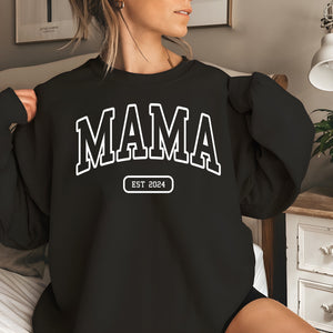 Custom Mama Shirt, Mama Est 2024 Sweatshirt, Comfort Colors Mom Shirt, Gift for Mom, Cool Mom, Pregnancy Announcement, Mother's Day Hoodie