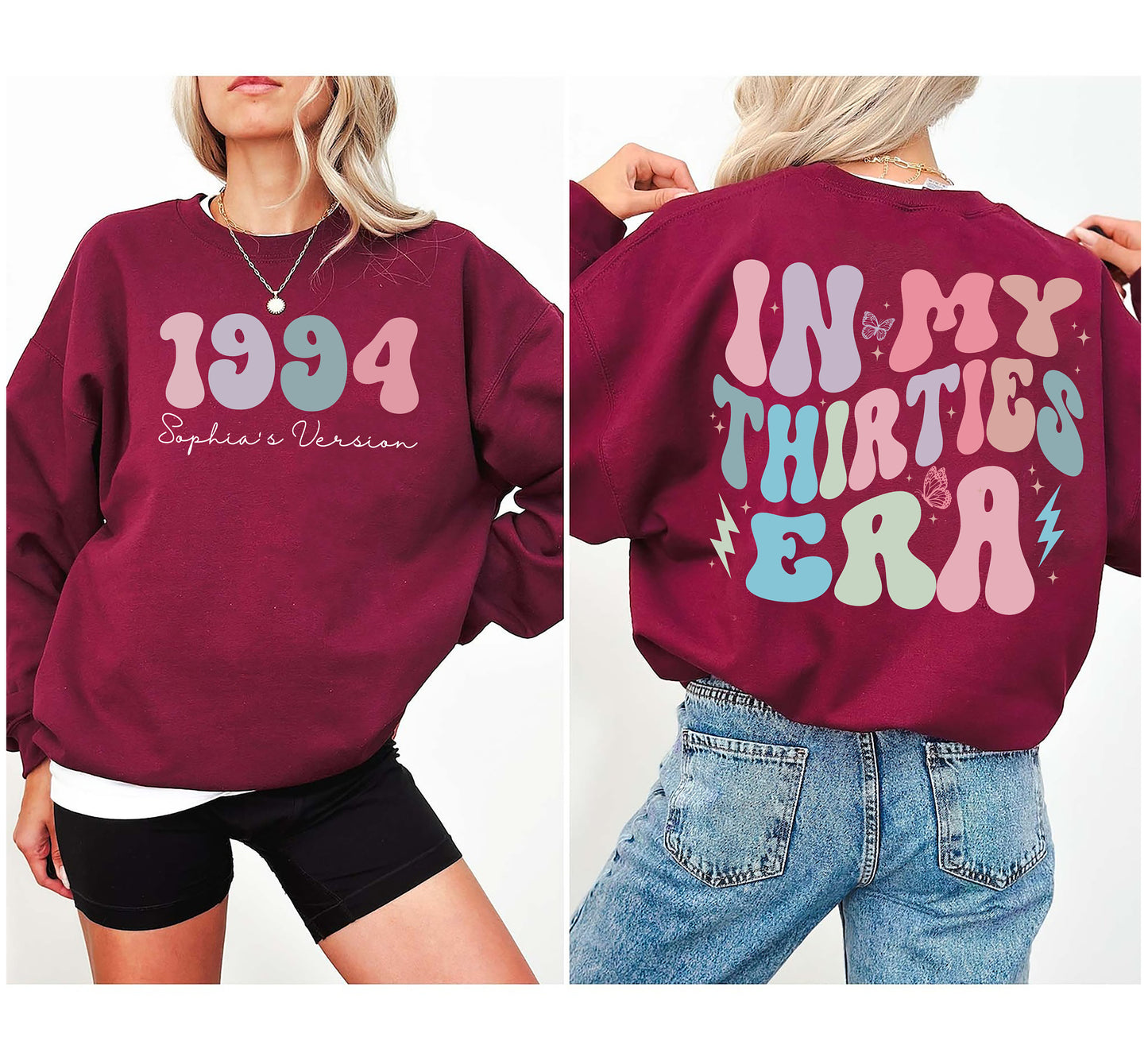 Custom In My Thirties Era Hoodie, Personalized Birthday Shirt, 30th Birthday, Custom Funny Birthday t-shirt, Birthday Gift