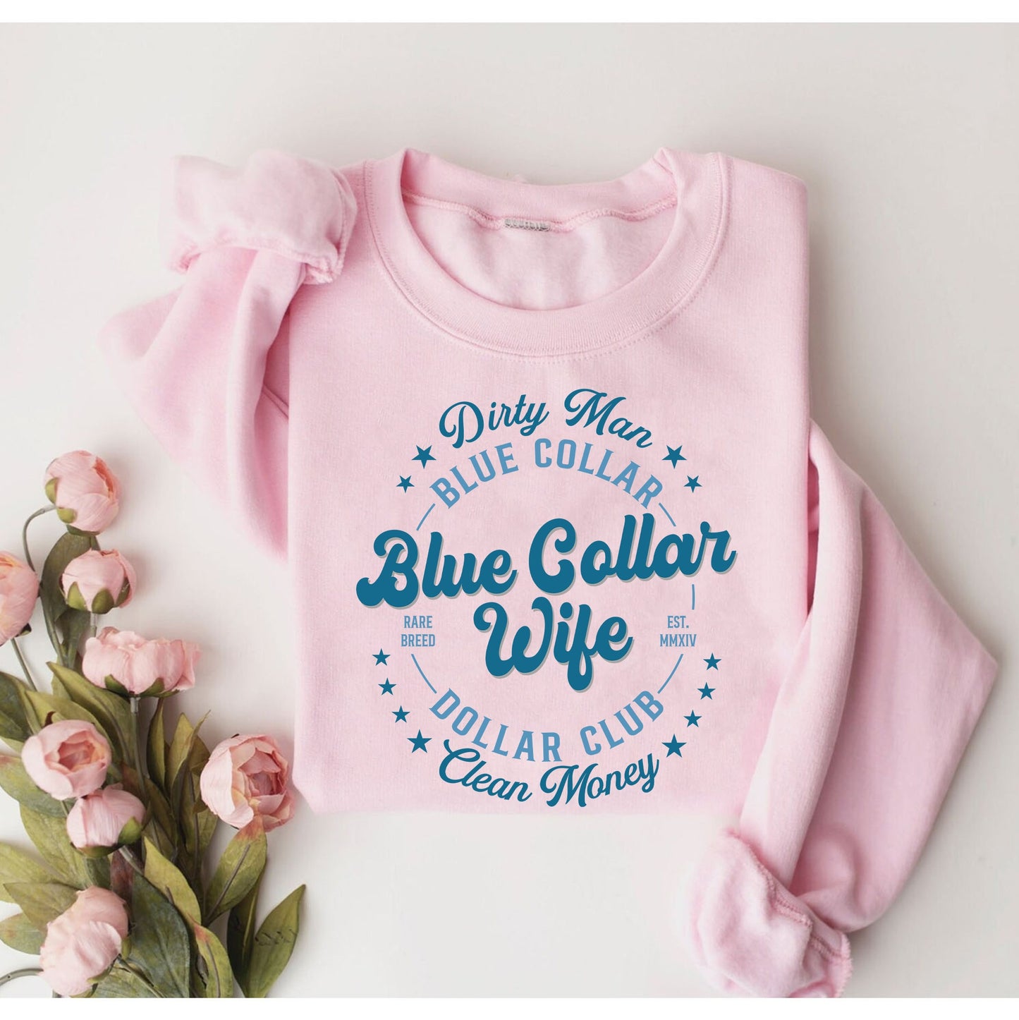 Custom Blue Collar Wives Club Sweatshirt, Blue Collar, Blue Collar Gift, Trendy Blue Collar Wife Shirt, Gift For Wife, Mothers Day Gift