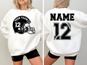 Customized Football Shirt, Your Name Football Shirt, Football Hoodie, Game Day Shirt,Football Season Tee,Football Graphic Tee,Football Shirt