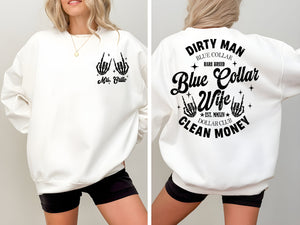 Custom Blue Collar Wives Club Sweatshirt, Blue Collar Shirt, Blue Collar Gift, Trendy Blue Collar Wife Shirt, Gift For Wife,Mothers Day Gift