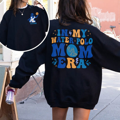 Custom In My Water Polo Mom Era Sweatshirt, Personalized Water Polo Mom Shirt, Senior Water Polo Mama Sweater,High School Water Polo Mom tee