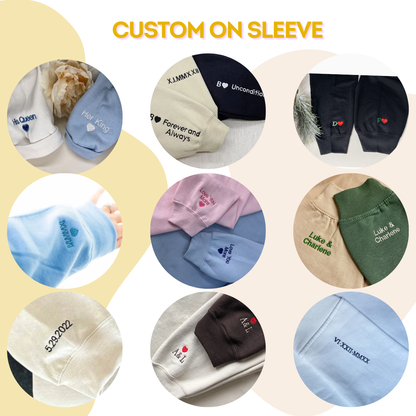 Cat Matching Hoodies or Sweatshirts, Custom Embroidered for Couple Valentine's Gifts