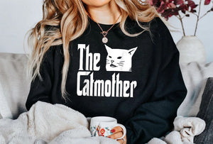 Cat mother sweatshirt, God Mother Shirt, God Mother Gift, God Mother Sweatshirt,Godmother Proposal Sweatshirt, mother day sweatshirt