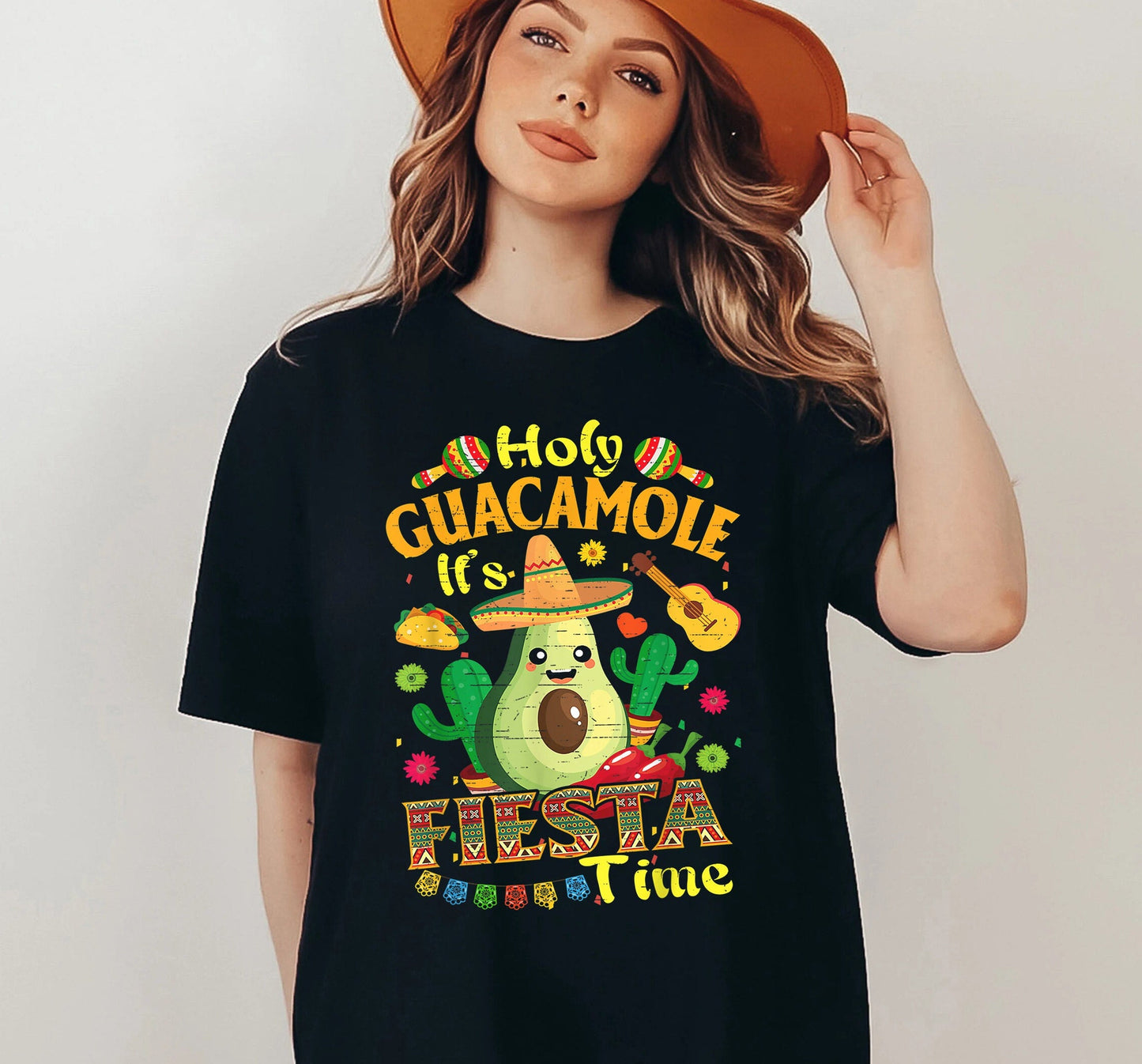 Cinco De Mayo Mexican Holy Guacamole Fiesta Time T-Shirt, Cinco de Mayo Tee, Cinco de Mayo Party, Cinco de Mayo T-Shirt, Cinco de Mayo Gift