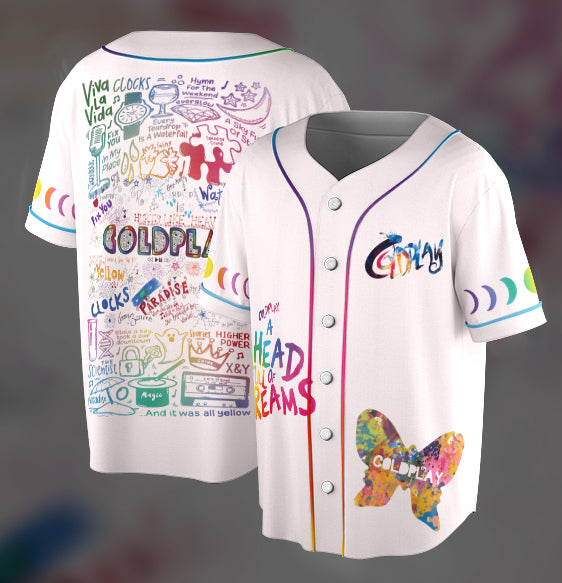 Coldplay Tour 2025 Baseball Jersey, Vintage Coldplay Concert Jersey1 ...