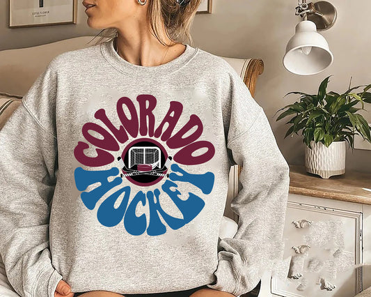 Colorado Hockey Sweatshirt, Vintage Style Colorado Hockey Crewneck, Hockey Sweatshirt , Colorado Sweatshirt, Colorado Hockey, Hockey Shirt
