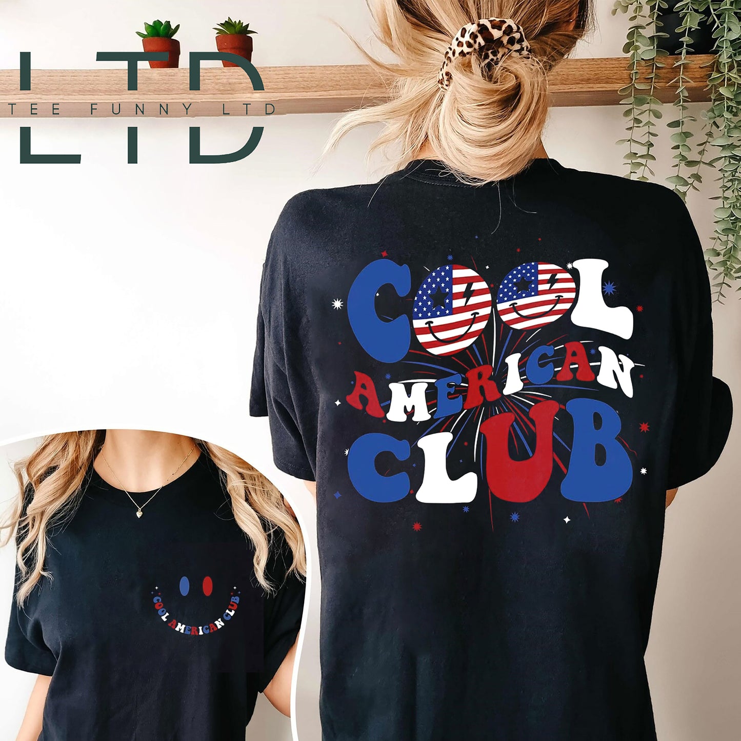 Cool American Club Shirt, 4th of July Shirt, American Flag Shirt, American Patriot Shirt, Independent Day Shirts For Women, Party In The USA