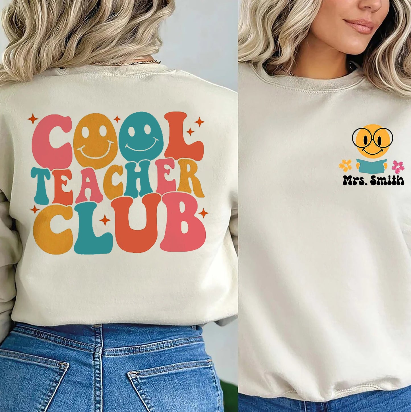Cool Teacher Club Sweatshirt, Custom Teacher Shirt, Teacher Sweatshirt, Cool Teacher Shirt, Teacher Appreciation Gifts, Teachers Day Shirt