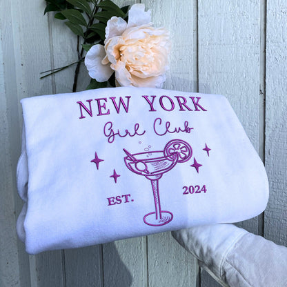 Custom Bachelorette Bridal Party Embroidered Sweatshirt or Hoodie