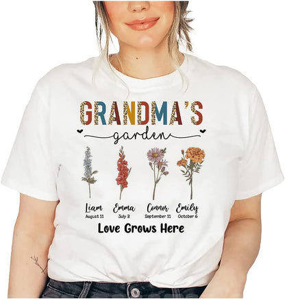 Custom Birth Month Birth Flower Sweatshirt, Mother's Day Gift, Custom Mom Shirt, Grandma Birth Month Shirt, Mama Gift, Gift for Grandmother