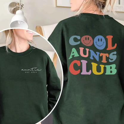 Custom Cool Aunts Club Sweatshirt, Cool Aunt Sweater, Auntie Gift, Aunt Birthday Gift, Sister Gift Sweater, Auntie Sweater, New Aunt Sweater