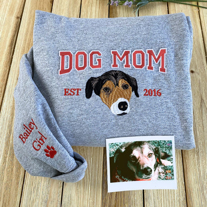 Custom Dog Embroidered Sweatshirt, Hoodie - Gift for Dog Cat Pet Loves