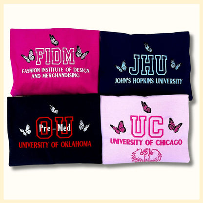 Custom Embroidered College Sweatshirt, Graduating Gifts