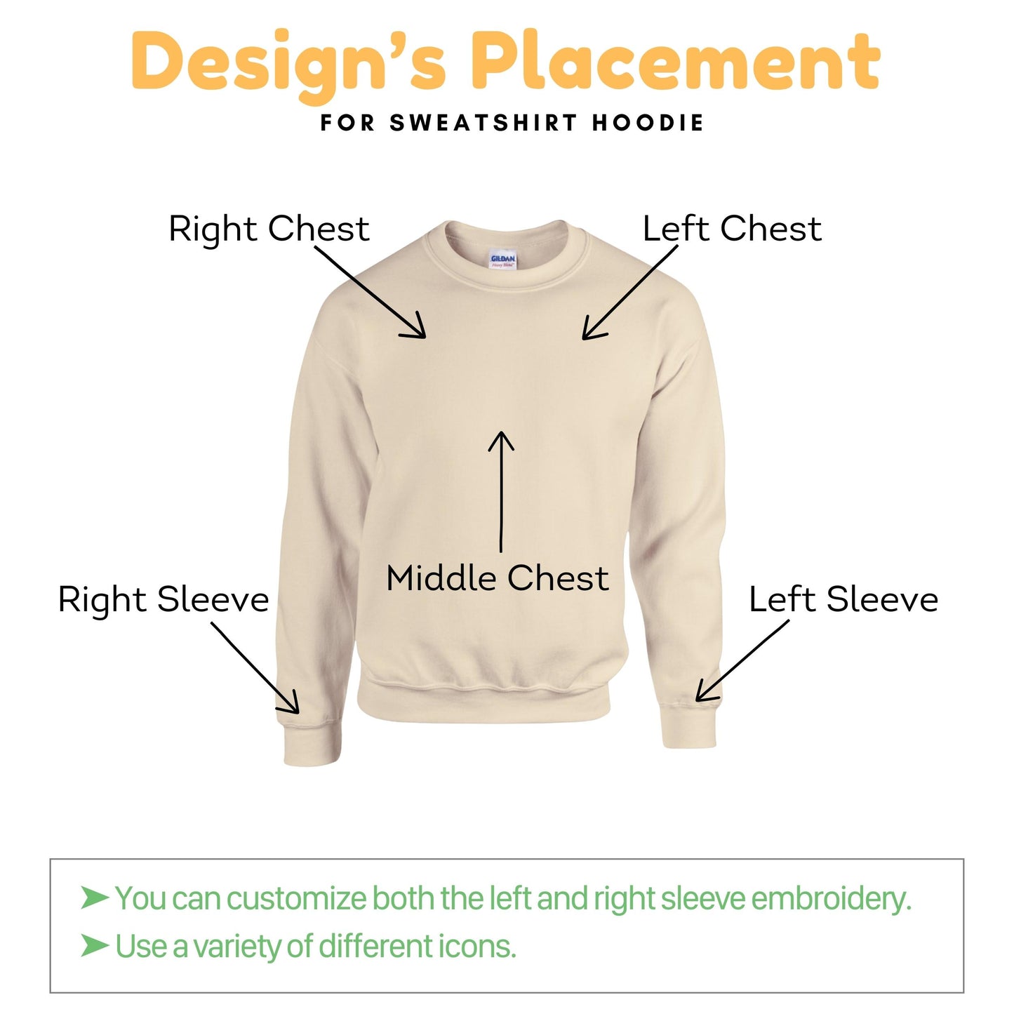 Custom Embroidered Grandmother Sweatshirt with GrandKids Names on Sleeve