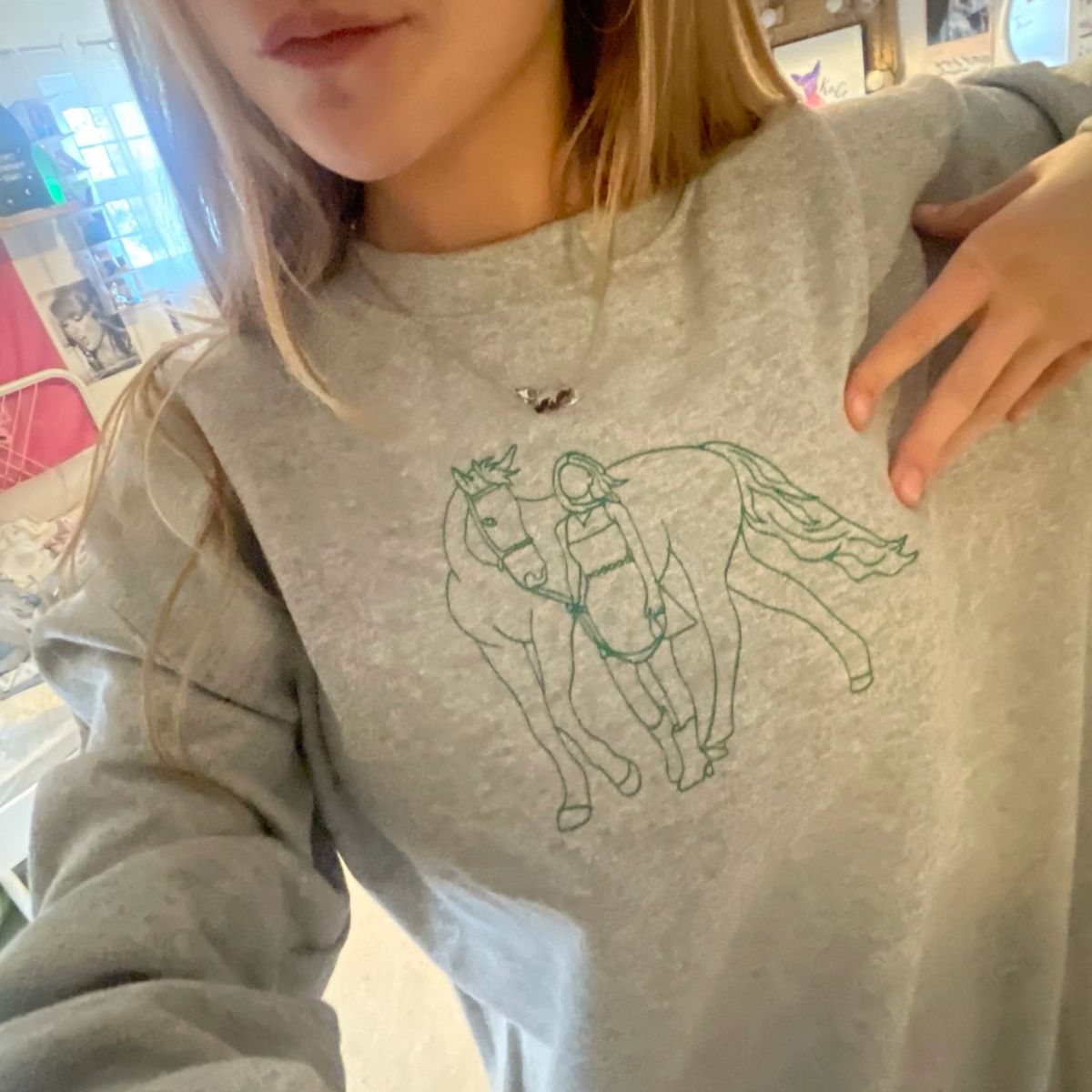 Custom Embroidered Horse Sweatshirts from Your Photo