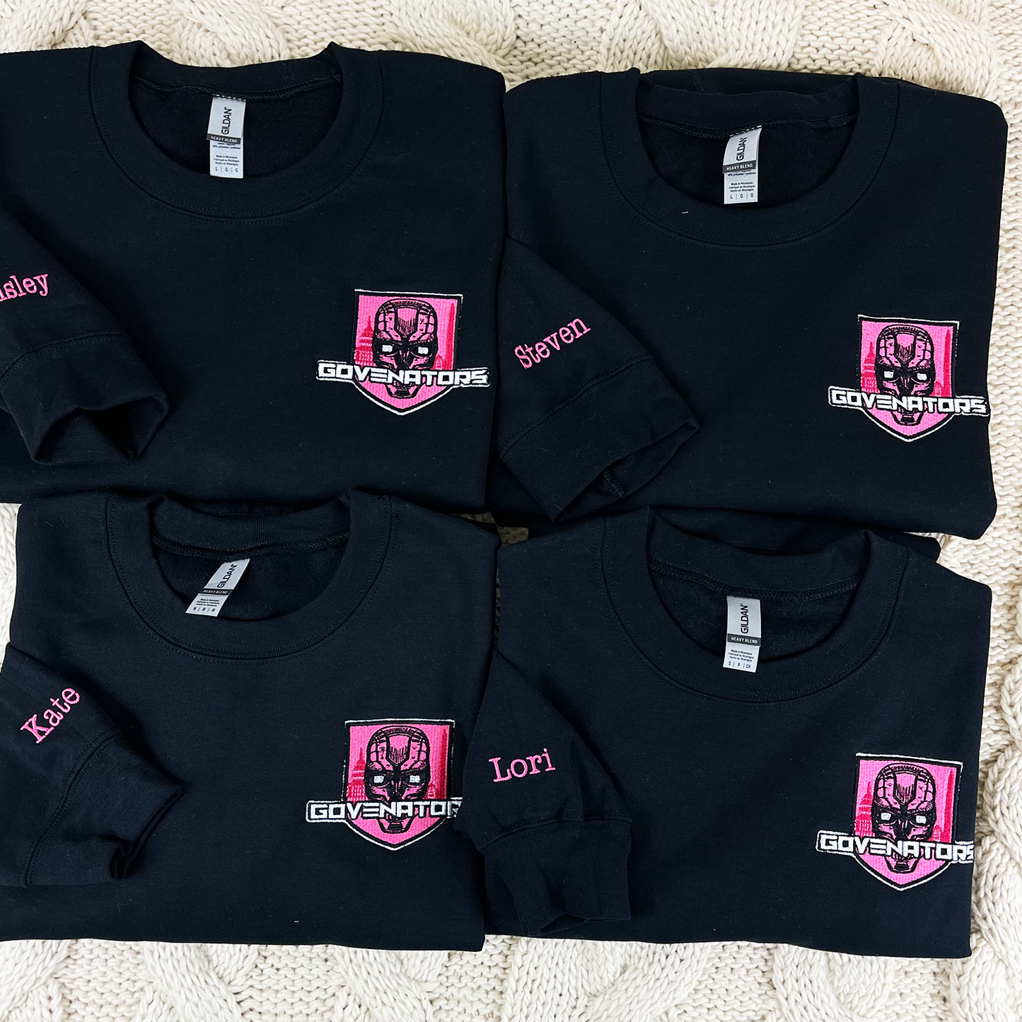 Custom Embroidered Sweatshirt with Your Logo, Any Text or Photo