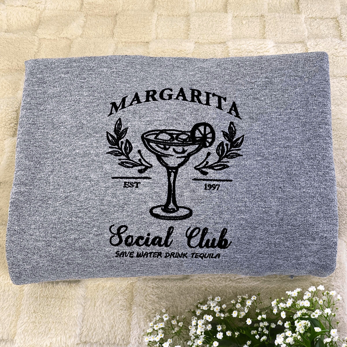 Custom Embroidered Varsity Text Hoodie