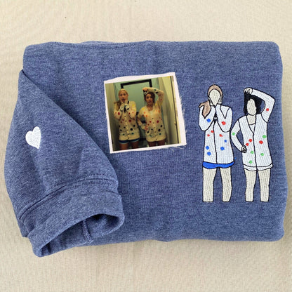 Custom Hoodie with Picture Embroidered Sweatshirt Family Portrait
