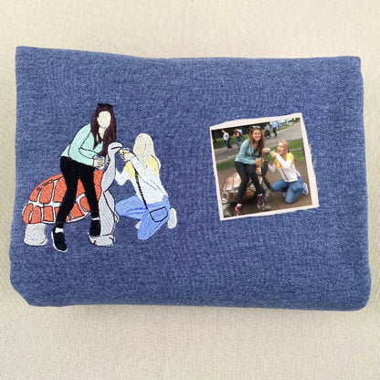 Custom Hoodie with Picture Embroidered Sweatshirt Family Portrait