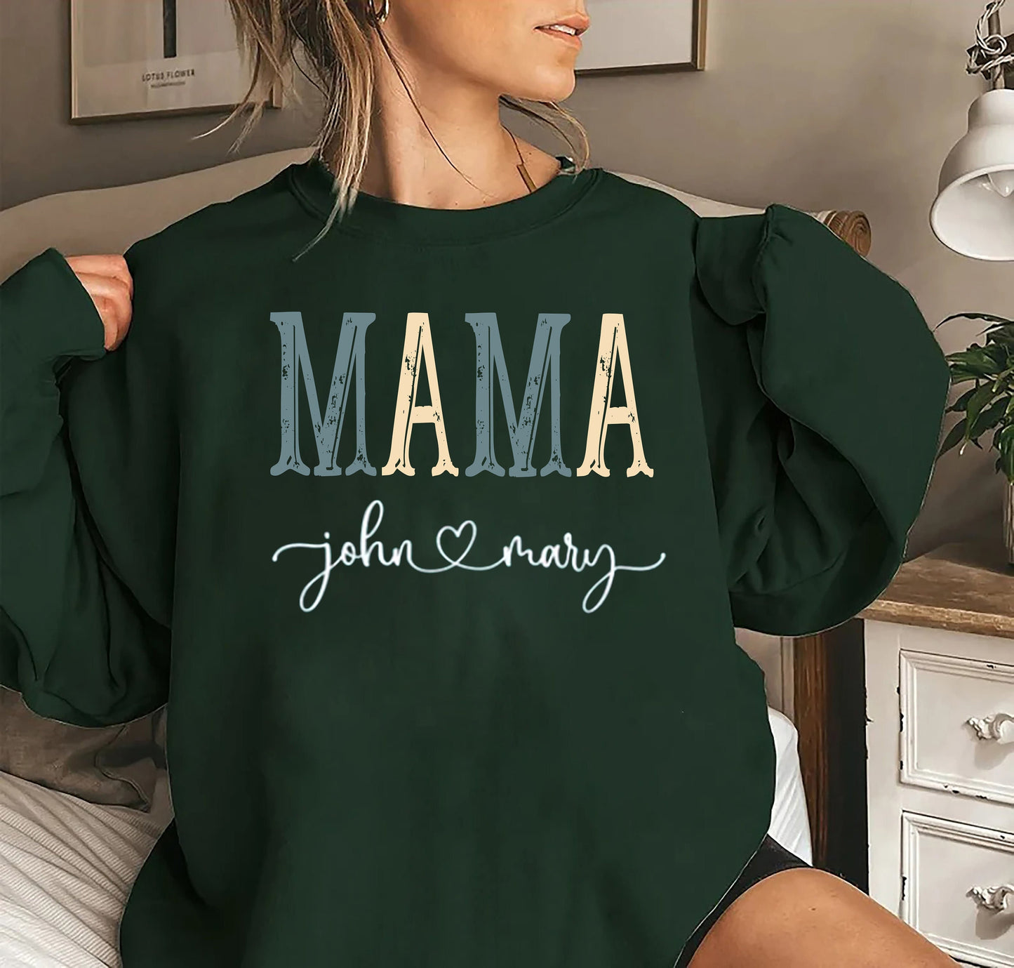 Custom Mama Sweatshirt, Mom Sweatshirt With Names, Mama Sweat with Kid's Names, Mothers Day Gift, Custom Names Mom Sweatshirt, mama 2023