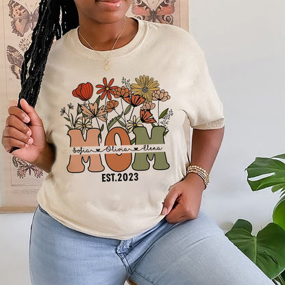 Custom Mom Shirt, Mama Sweatshirt, Mom Shirt with Names, Gift For Her, Mothers Day Gift, Mothers Day Shirt, Mama Shirt, Custom Mama Shirt