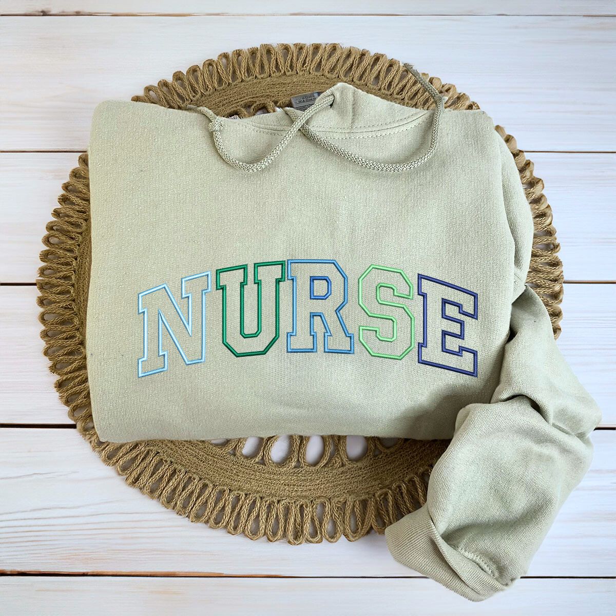 Custom Nurse Sweatshirt or Hoodie, Personalized Embroidered Gift For Nurse