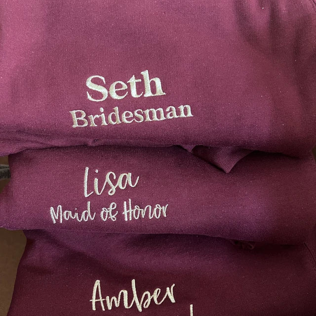 Custom Sweater Embroidery, Personalized Embroidered Sweatshirts