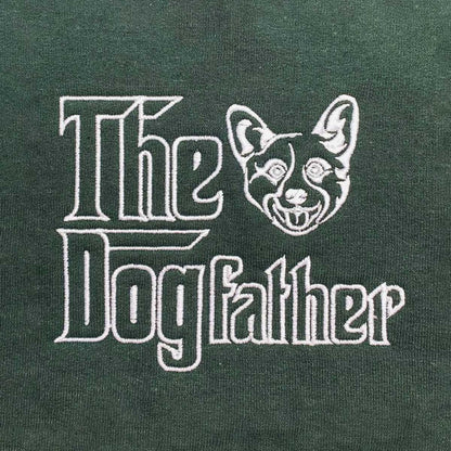 Custom Corgi Dog Dad Shirt Embroidered Collar, Personalized The DogFather Shirt Corgi, Best Gifts For Corgi Lovers