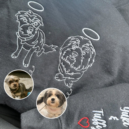 Custom Embroidered Dog Dad Sweatshirt or Hoodie,  Personalized Dog Dad Gifts with Photo