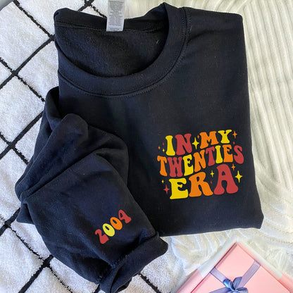 Custom Embroidered In My Forties Era Sweatshirt or Hoodie, In My Custom Birthday Era Sweatshirt