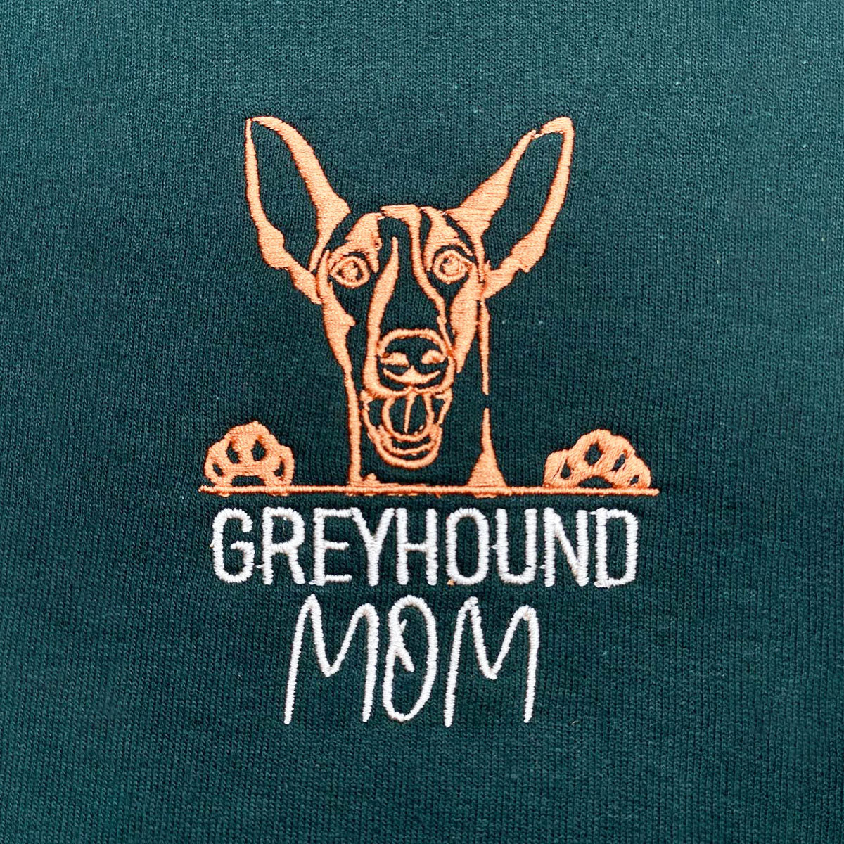 Custom Italian Greyhound Dog Mom Shirt Embroidered Collar, Personalized Shirt with Dog Name, Best Gifts For Greyhound Lovers