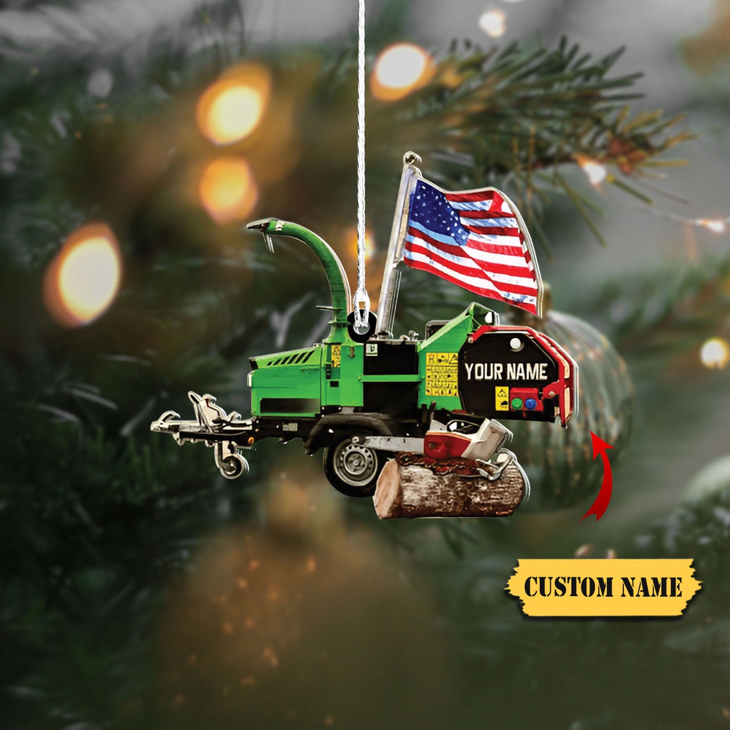 Customized Arborist Supplies Hanging Ornament, Arborist Chainsaw Christmas Ornament, Custom Christmas Ornament, Ornament Christmas, Ornament For Gift