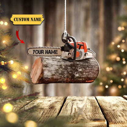 Customized Arborist Supplies Hanging Ornament, Arborist Chainsaw Christmas Ornament, Custom Christmas Ornament, Ornament Christmas, Ornament For Gift