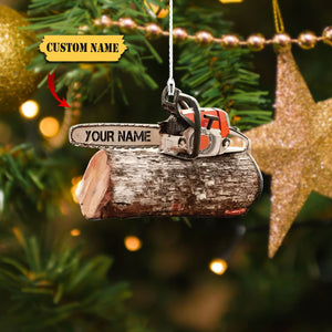 Personalized Arborist Supplies Hanging Ornament, Arborist Chainsaw Christmas Ornament, Custom Christmas Ornament, Ornament Christmas, Ornament For Gift