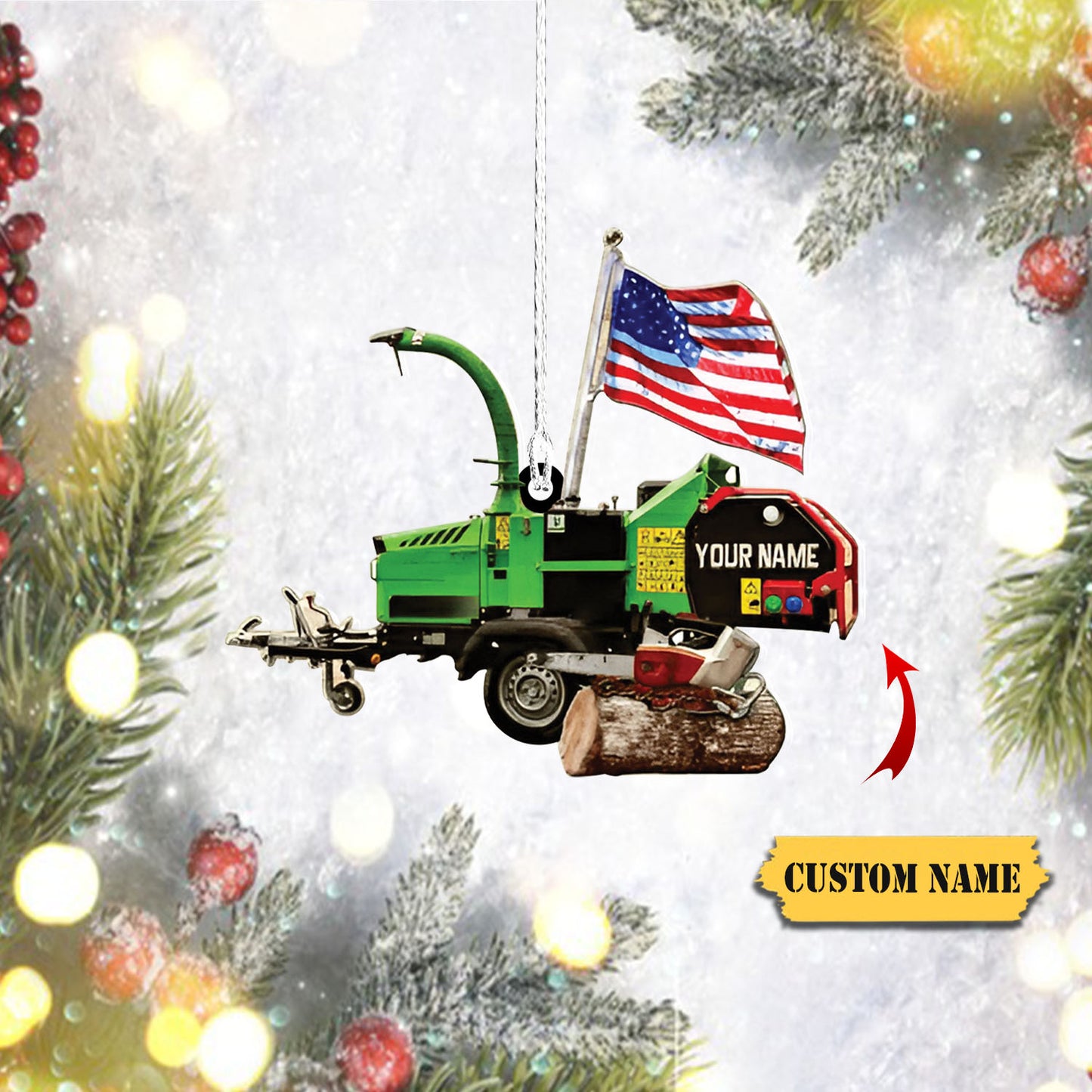 Customized Arborist Supplies Hanging Ornament, Arborist Chainsaw Christmas Ornament, Custom Christmas Ornament, Ornament Christmas, Ornament For Gift