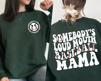 Cute Baseball Mom Shirts, Somebodyâ€™s Loud Mouth Baseball Mama Sweatshirt, Funny Baseball Mom Shirts, Baseball Mom, Baseball Mama Shirt Women