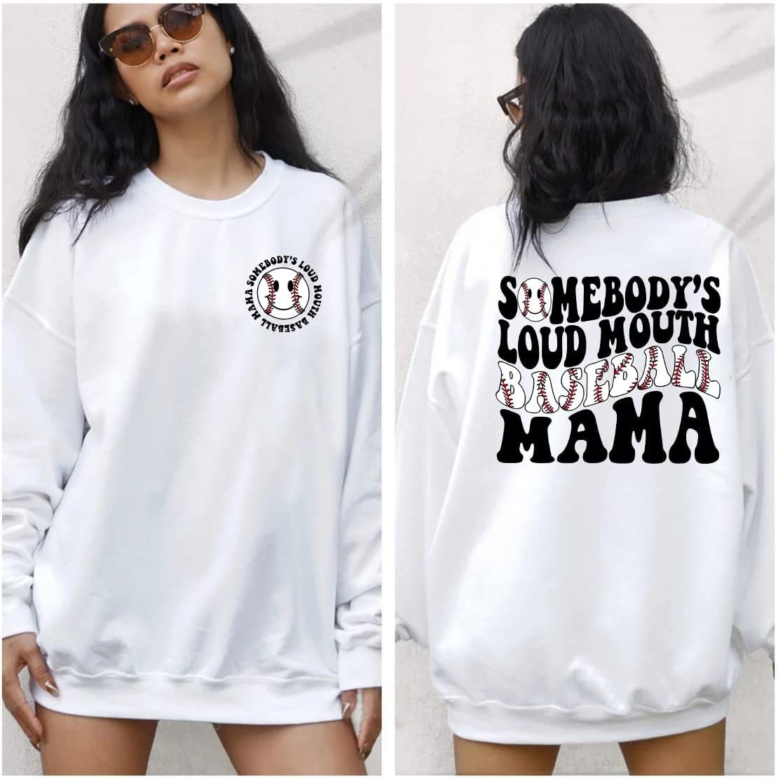 Cute Baseball Mom Shirts, Somebodyâ€™s Loud Mouth Baseball Mama Sweatshirt, Funny Baseball Mom Shirts, Baseball Mom, Baseball Mama Shirt Women