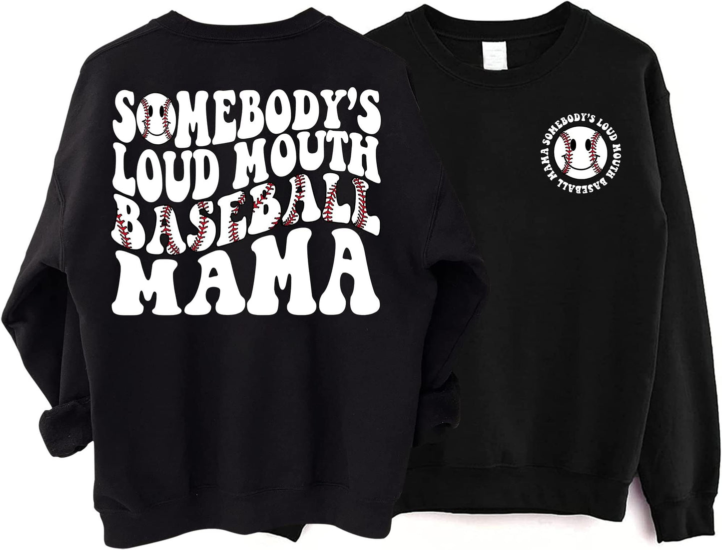 Cute Baseball Mom Shirts, Somebodyâ€™s Loud Mouth Baseball Mama Sweatshirt, Funny Baseball Mom Shirts, Baseball Mom, Baseball Mama Shirt Women