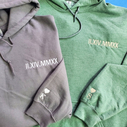 Dad Sweatshirt or Hoodie, Embroidered Gift with Father and Son Daughter Portrait Photo