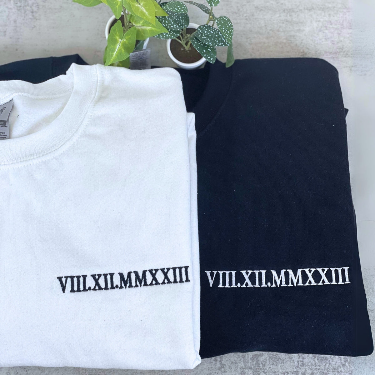 Dad Sweatshirt or Hoodie, Embroidered Gift with Father and Son Daughter Portrait Photo