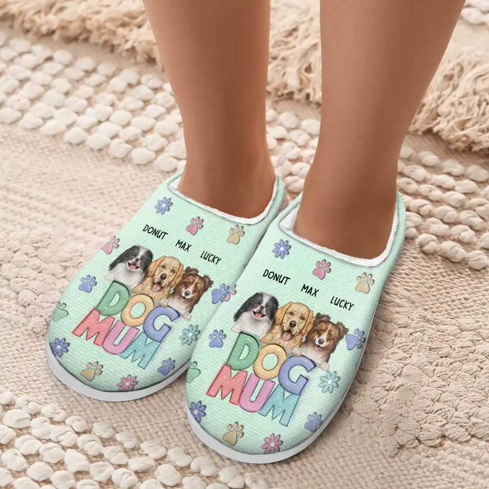 Dog Mom Cat Mom - Personalized Fluffy Slippers