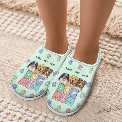 Dog Mom Cat Mom - Personalized Fluffy Slippers